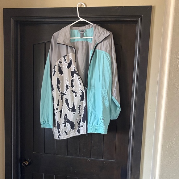 Adidas by Stella McCartney Gray and Aqua Jacket - Picture 1 of 10